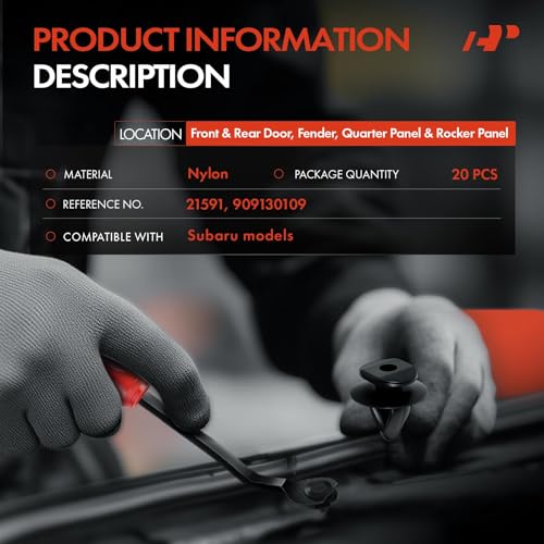 Clips de fixation inférieurs pour panneau extérieur nylon Subaru Outback - 2