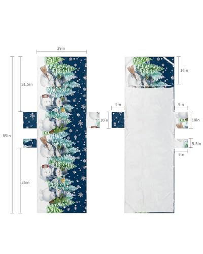 Navy Blue Snowman Christmas Beach Lounge Chair Towel Cover, Soft Chaise Lounge Towel with Side Pockets Patio Pool Chairs Cover for Beach/Pool Sunbathing 29x85 Teal Xmas Tree Winter Snowflake