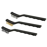 Prime-Line RP77250 Wire Brush Set, Steel, Brass, and Nylon (3 Pack)