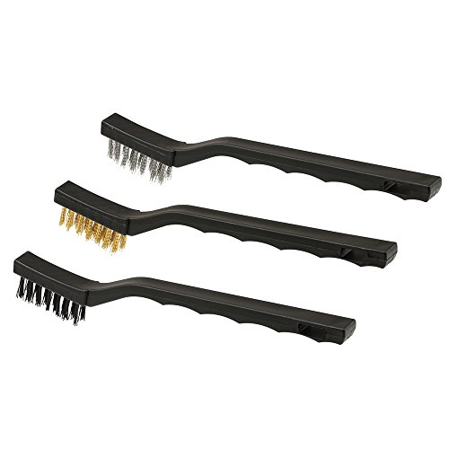 Prime-Line RP77250 Wire Brush Set, Steel, Brass, and Nylon (3 Pack)