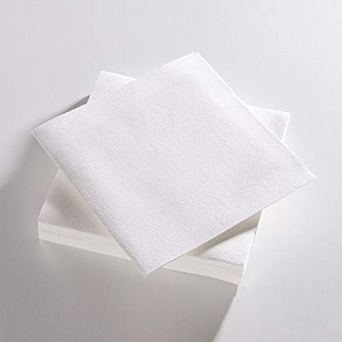 LE NAPPAGE ARTS DE LA TABLE 25 Serviettes airlaid 40x40cm Blanc-Compostable FSC, Ouate de Cellulose, 40cm x 40cm