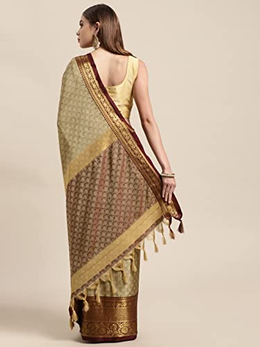 Image of Avantika Fashion Women's Woven Cotton Silk Art Silk Banarasi Saree With Blouse Piece