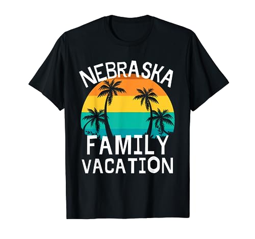 Nebraska Family Vacation Trip Men Women Kids Matching T-Shirt