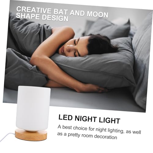 Lámpara de mesa LED cilíndrica con carga USB y luz cálida miniatura 3