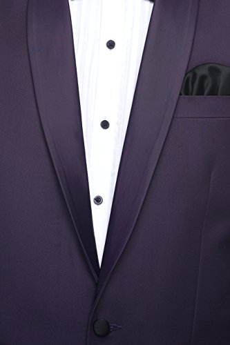 Image of FAVOROSKI Designer Men's Solid Poly Viscose Slim Fit Shawl Collar Tuxedo Suit Blazer