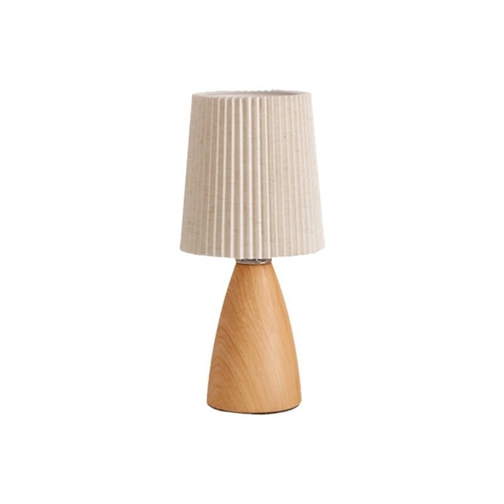 T2H9B5V4G8 Desk Lamp Table Lamp with Pleated Shade, Vintage Ceramic Study Night Light(Natural)