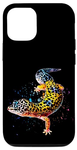 Coque pour iPhone 14 Gecko léopard aquarelle Reptile Keeper Gecko Fan