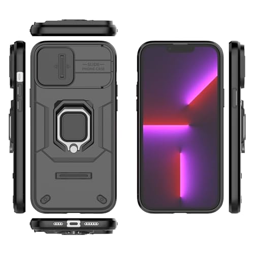 Coque rigide fine iPhone 13 Pro Max en PC durable et TPU noir mat premium