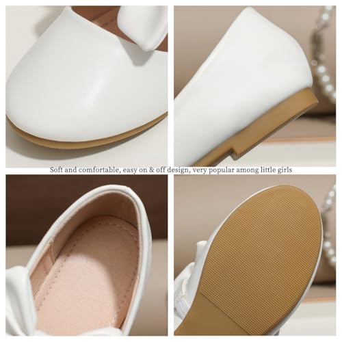Toddler Flower Girl Dress Shoes Girls Bowknot Ballerina Ballet Mary Jane Flats Party Wedding School Dance Shoe for Kids3