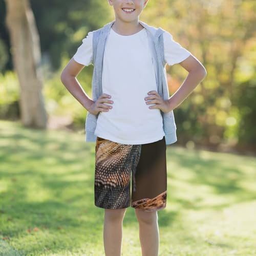 Peynir Bearded Dragon Reptile Teen Boys Beach Shorts Swim Trunks Casual Board Shorts for 7-20 Years3