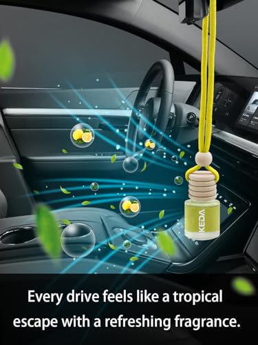 Image of Car Air Freshener, Car Fresheners for Men & Women, 45+Day Long Lasting Fragrance Hanging Air Fresheners Scents, with Clip, Perfect for Auto and Home,Christmas,10ml, Lemon
