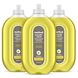 Method Squirt + Mop Hard Floor Cleaner, Lemon Ginger, 25 Ounce, 3 pack, Packaging May Vary