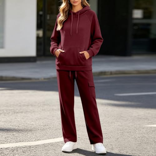 Chándal de mujer manga larga sudadera con capucha conjunto de dos piezas 3