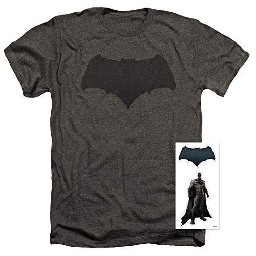 Popfunk Classic Batman v Superman Movie Batman Uniform Logo Heather T Shirt & Stickers