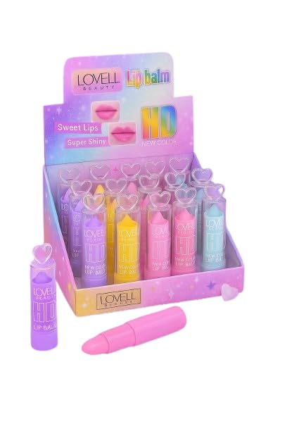 Lovell Beauty HD Lip Balm Set with Glossy Finish & Playful Tint | Moisturizing Color Lip Balm for Sweet Lips | Heart Cap Cute Packaging | Soft Hydrating Lip Care for Girls & Women | Pack of Multiple Shades (Pack of 4)-image-33