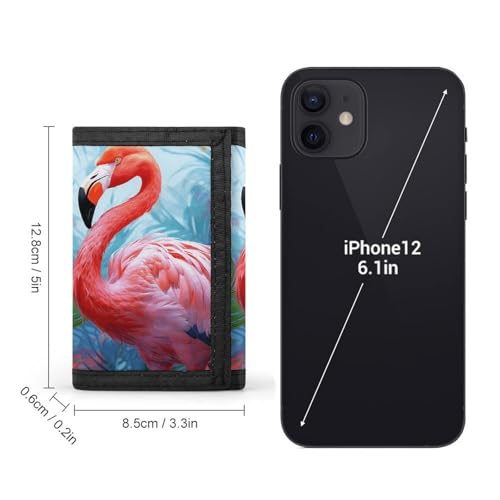 Painted Flamingo Trifold Wallet for Men - Money Clip Slim Wallets with Multiple Card Slots Minimalist Small Front Pocket Wallet for Everyday Carry2