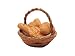 Melody Jane Dollhouse Round Basket of Fresh Bread Kitchen Shop Accessory