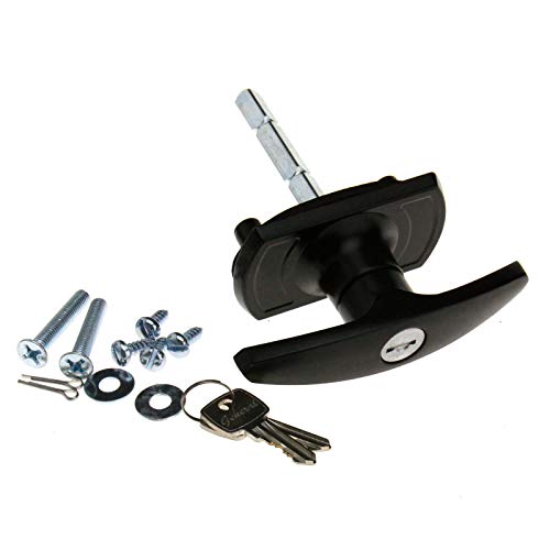 D2D Cerradura de Puerta de Garaje con Mango en T para Henderson 18/35 mm Eje de fijación 75 mm Eje