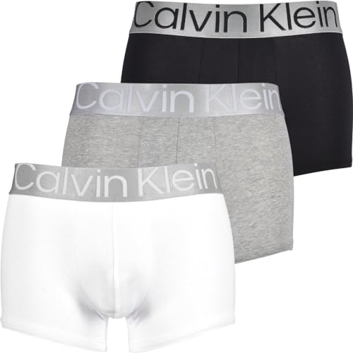 Calvin Klein Boxer Homme Lot De 3 Caleçon Coton Stretch, Multicolore (Black/White/Grey Heather), M