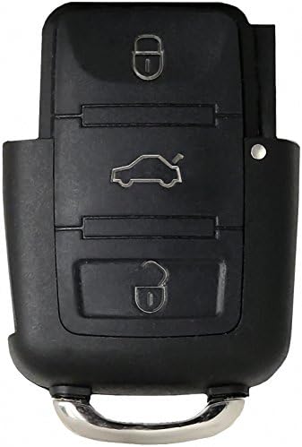 Liamgate Obudowa kluczyka z 3 przyciskami, pasuje do VW Skoda Seat od roku produkcji 1997, pasuje do Fabia Golf Beetle Jetta Passat Variant Santana Bora 4Motion R32 Polo Sedan Transporter Ibiza ST Toledo T5