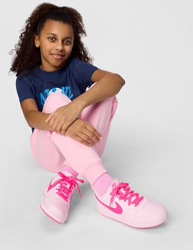 Nike Big Kid's Court Borough Low Recraft, Pink Foam/Hyper Pink-White, 7Y