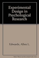 Experimental Design in Psychological Research B0006DMN9M Book Cover