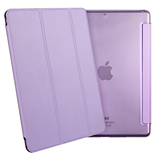Image of MOCA [Translucent Back] Smart Case for iPad Air 2 (2014 Launched) A1566 A1567 iPad Flip Cover (Air 2 A1566, A1567 Launched 2014, Purple)