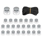 sourcing map Kordelstopper mit Doppelloch und 10 m elastischer Schnur, 17 mm...