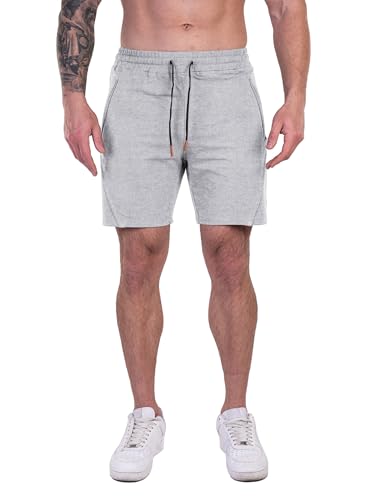 FIRSTGYM Mens Athletic Shorts 7 inch for Casual Running Sports Gym with Zipper Pockets4