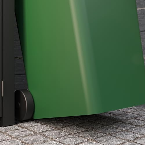 Keter Mülltonnenbox Hide Away | 480 Liter, flexibel erweiterbar | Stahlrahmen | mit Gasdruckfedern | Anthrazit | naturgetreue Holzoptik | wetterfest & wartungsfrei | belüftet