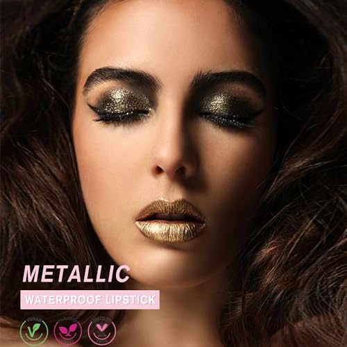 COOSA Glitter Liquid Lipsticks Set 6 color Diamond Shimmer Metallic Lipstick