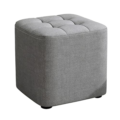 ZPRYZHD Reposapiés Otomano con Asiento Cómodo,Taburete Reposapies, Compacto y Compacto, para Sala de Estar y Dormitorio(Gray,Small)