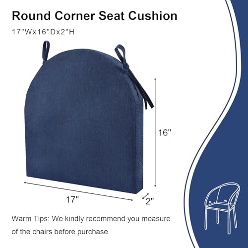Topotdor Outdoor Chair Cushions Set Of 2, Waterproof Patio Chair Cushions For Outdoor Furniture thumb #1