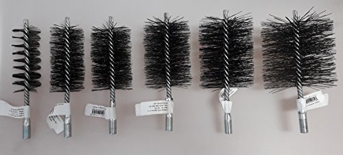 Ofenrohrbürste Drahtbürste Kaminbürste Heizkesselbürste Schornsteinbürste Kaminofenbürste Kaminbesen Rohrbürste eckig aus formstabilem Stahldraht Kaminkehrerqualität (60x80mm)