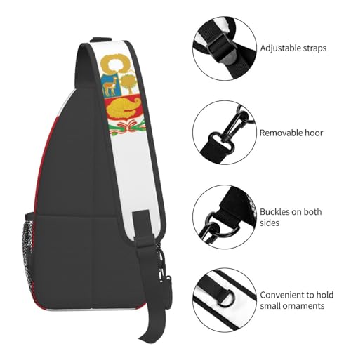 Mochila Urbana Unisex con Estampado de Bandera de Perú miniatura 5