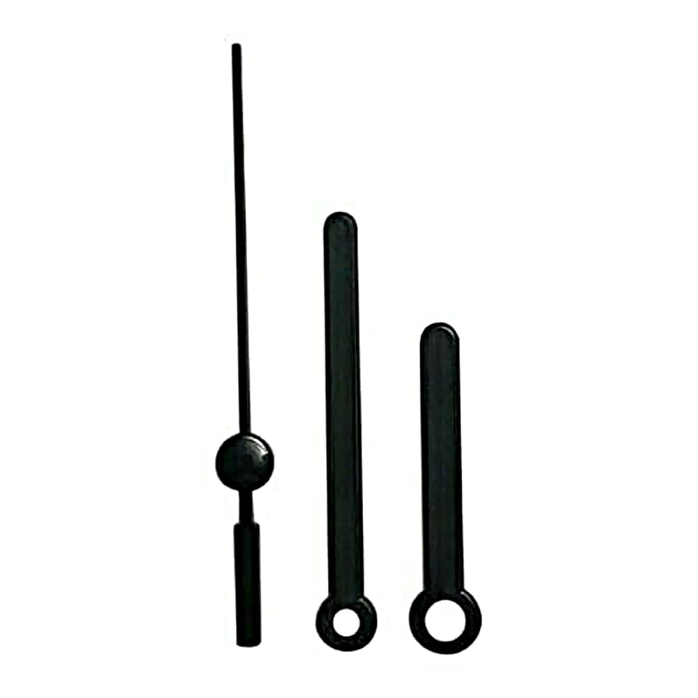 Replacement Black Plastic Press Fit Clock Hands Compatible With Chinese Quartz Mechanism DIY Repair 80mm