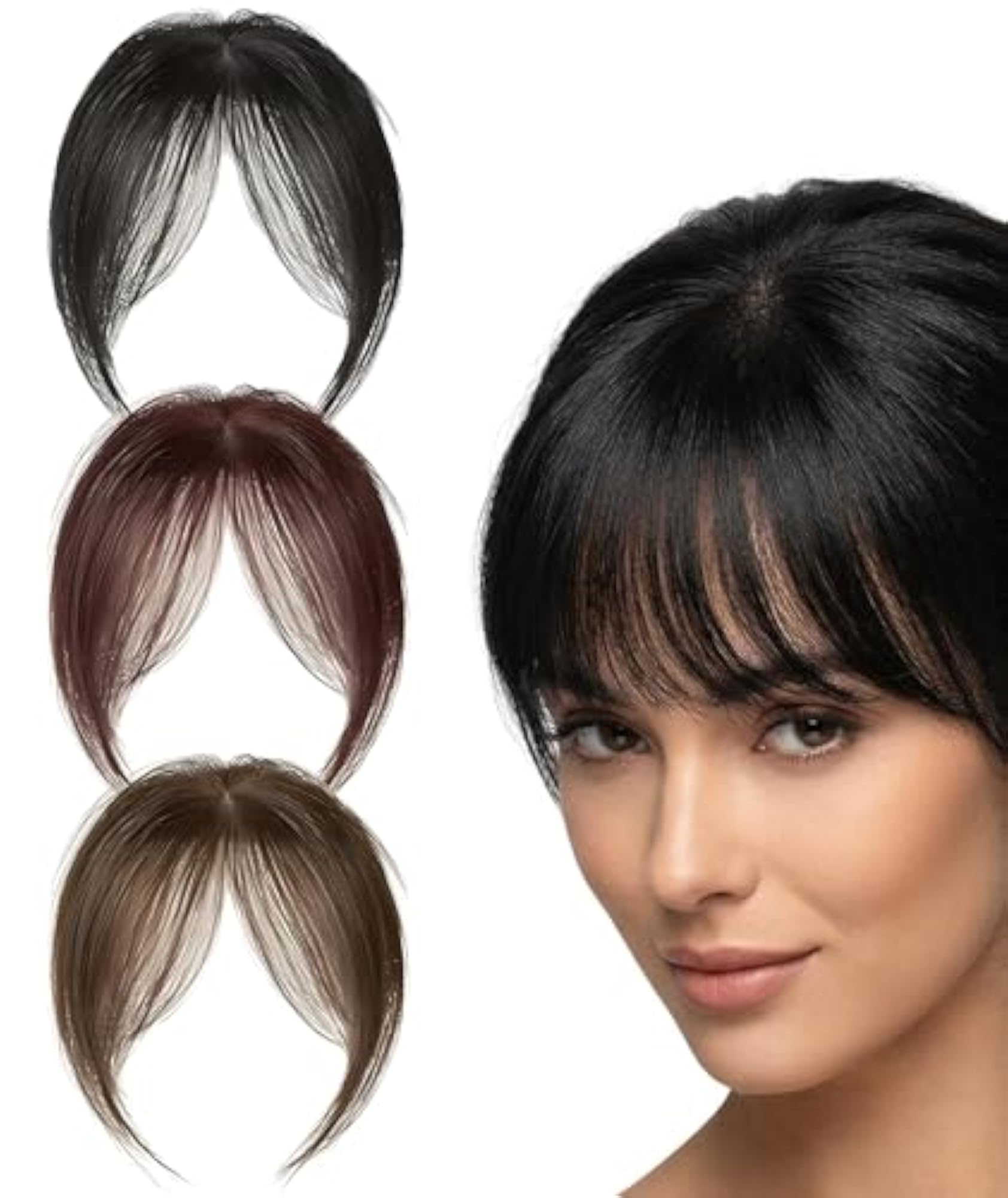 3PCS Front Hair Toppers for Thinning Hair, Natural Look