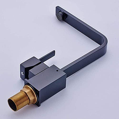 Robinet cuisine laiton noir orientable pour optimiser l'évier double
