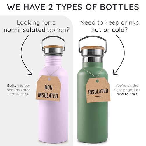 Bambaw Stainless Steel Water Bottle 1000 ml | Thermos Bottle | Insulated Bottle | Eco Bottle | Reusable Water Bottle | Stainless Steel Water Bottle Without Plastic