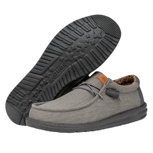 Image of HEYDUDE Men's Wally Washed Canvas, Men's Shoes, Slip-on Loafers, Comfortable & Light-Weight