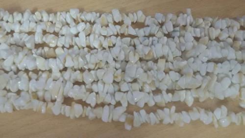 Opaline blanche naturelle en pépites brutes 3-4mm pour perlage DIY