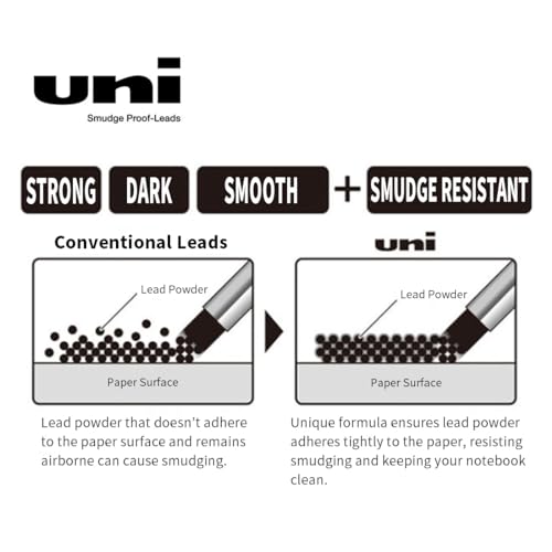 三菱鉛筆 Uni Smudge-Proof Lead Refill, Fine 0.5mm B, Sustainable Cardboard Bulk Packaging, Eco-Friendly Recyclable, Refills 4 Dispensers, Set of 2 (320 Pieces) - Thumbnail 3