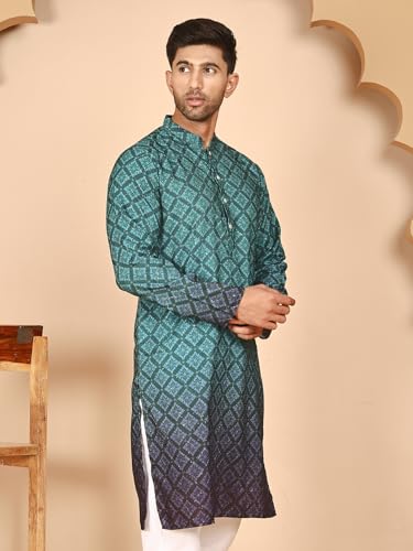 Image of Jompers Men's Ombre Pure Cotton Straight Kurta