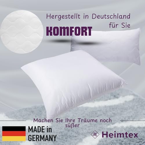 HEIMTEX Steppkissens Kissen 40x80cm 2er-Pack – Mikrofaser Kissen 40x80cm mit 500g Füllung aus frischer Faser – Premium Hotelqualität, hypoallergen, Bettkissen, Seitenschläferkissen & Flauschkissen – Bild 4