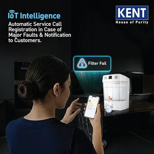 Image of KENT Pearl IoT RO Water Purifier| 4 Years Free Service* | RO+UV+UF+Alk+Cu+TDS Control | IoT Enabled | Fully Automatic On & OFF Operation |11L Detchable Tank| Ideal For Borewell /Tanker /Municipal Water