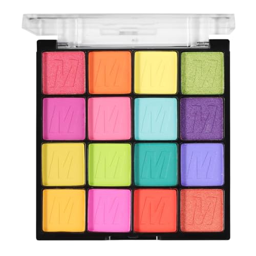 KARLOR 16 Farben Lidschatten Palette, bunt Lidschatten Matte schimmer Lidschatten Strahlend Hell farbfroh Lidschatten Gut Pigmentiert Farbbombe Eyeshadow rot grün blau lila Lidschatten langhaltend