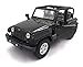H-Customs Welly Jeep Wrangler Rubicon Modèle Auto Licence Produit 1: 34-1: 39 Black Open