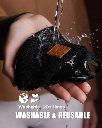 Image of BBN Warm Wool Face Mask: Adjustable Washable Cover - Reusable Windproof Protection for Winter Commuting Outdoors