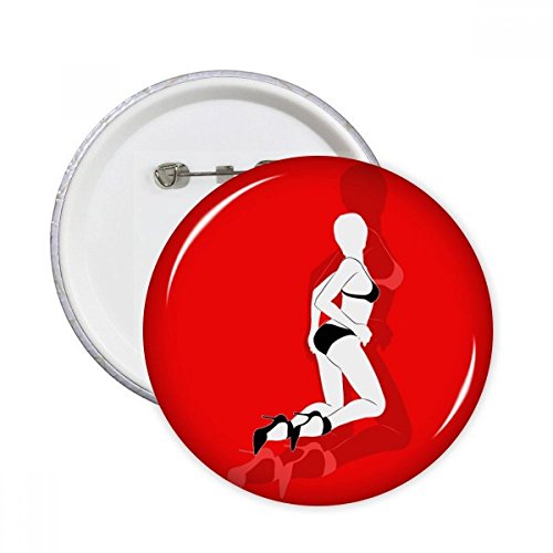Le cadeau rouge bikini beauté femme ronde pins badge multicolore unique à offrir pour une fête