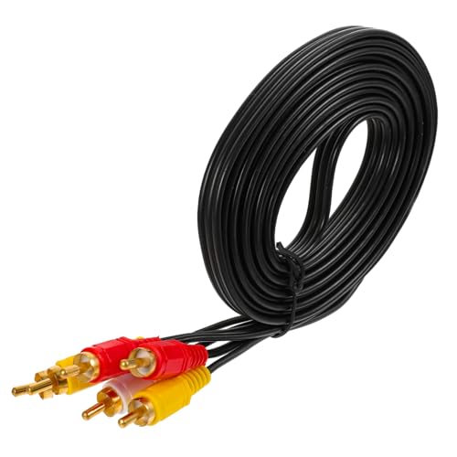 VILLCASE 3m Male to Male Composite Cable for DVD and Vcd Players Connects Audio and Video Equipment Six Heads for Versatile Use